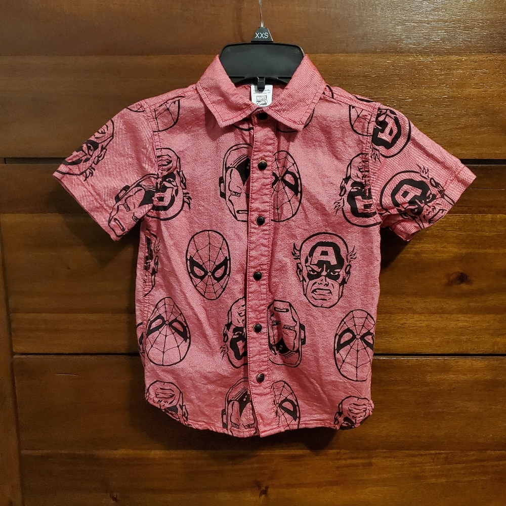 BOGO! Gymboree Marvel Button Down Shirt Size 4t